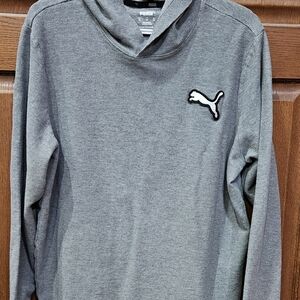 Puma Men's Gray Hoodie with Logo